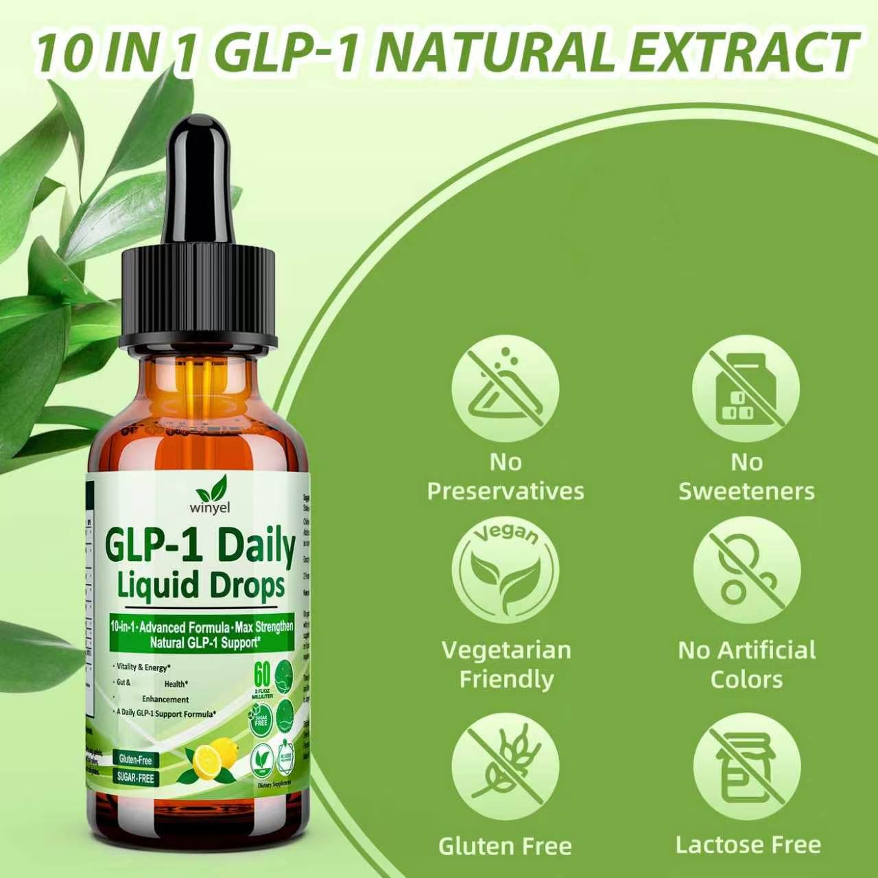 GLP-1 Support Liquid Drops 10-in-1 โ Berberine & Cinnamon